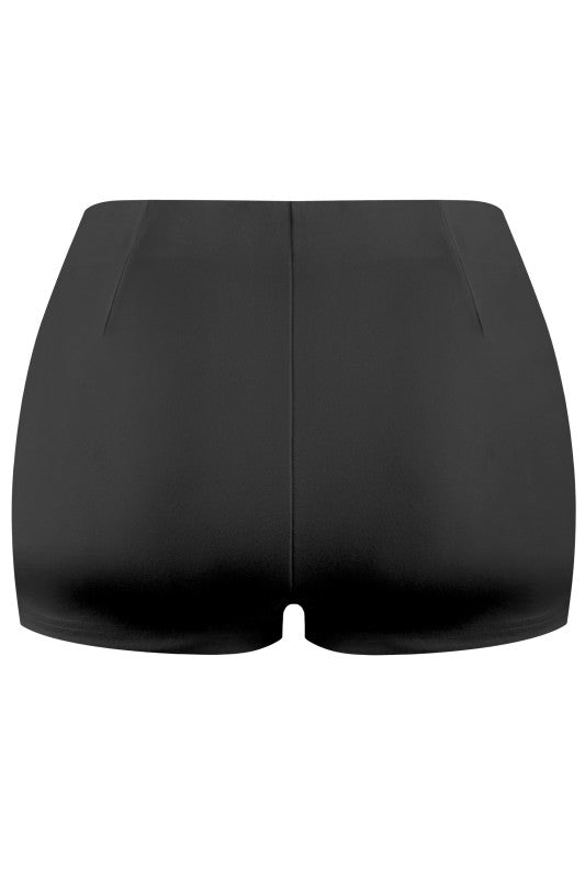 Black High Waisted Micro Shorts