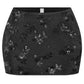 Low Waisted Embellished Mini Skirt