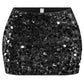 Low Waisted Sequin Micro Mini Skirt