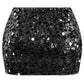 Low Waisted Sequin Micro Mini Skirt