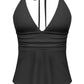 Sleeveless Halter Asymmetrical Top