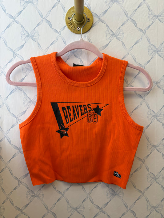 Orange OSU Cut Off Tank