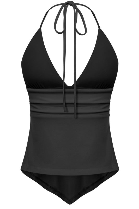 Sleeveless Halter Asymmetrical Top