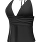Sleeveless Halter Asymmetrical Top