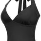 Black Tie Halter Neck Top