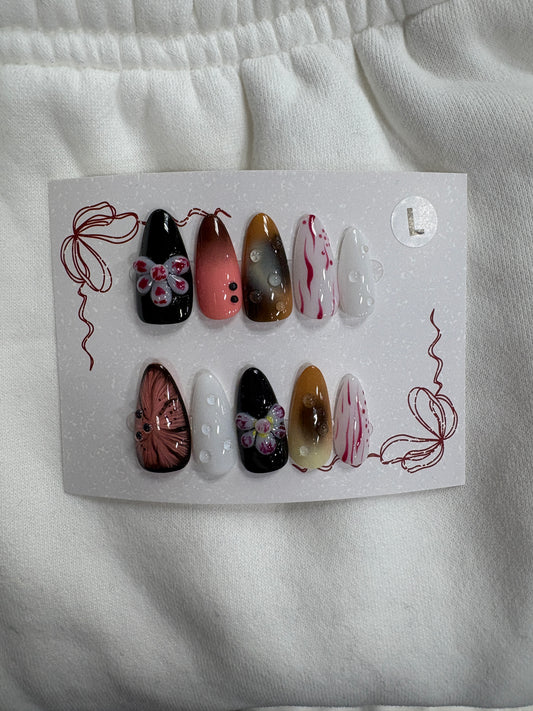 Dark Vibe Pink Nails