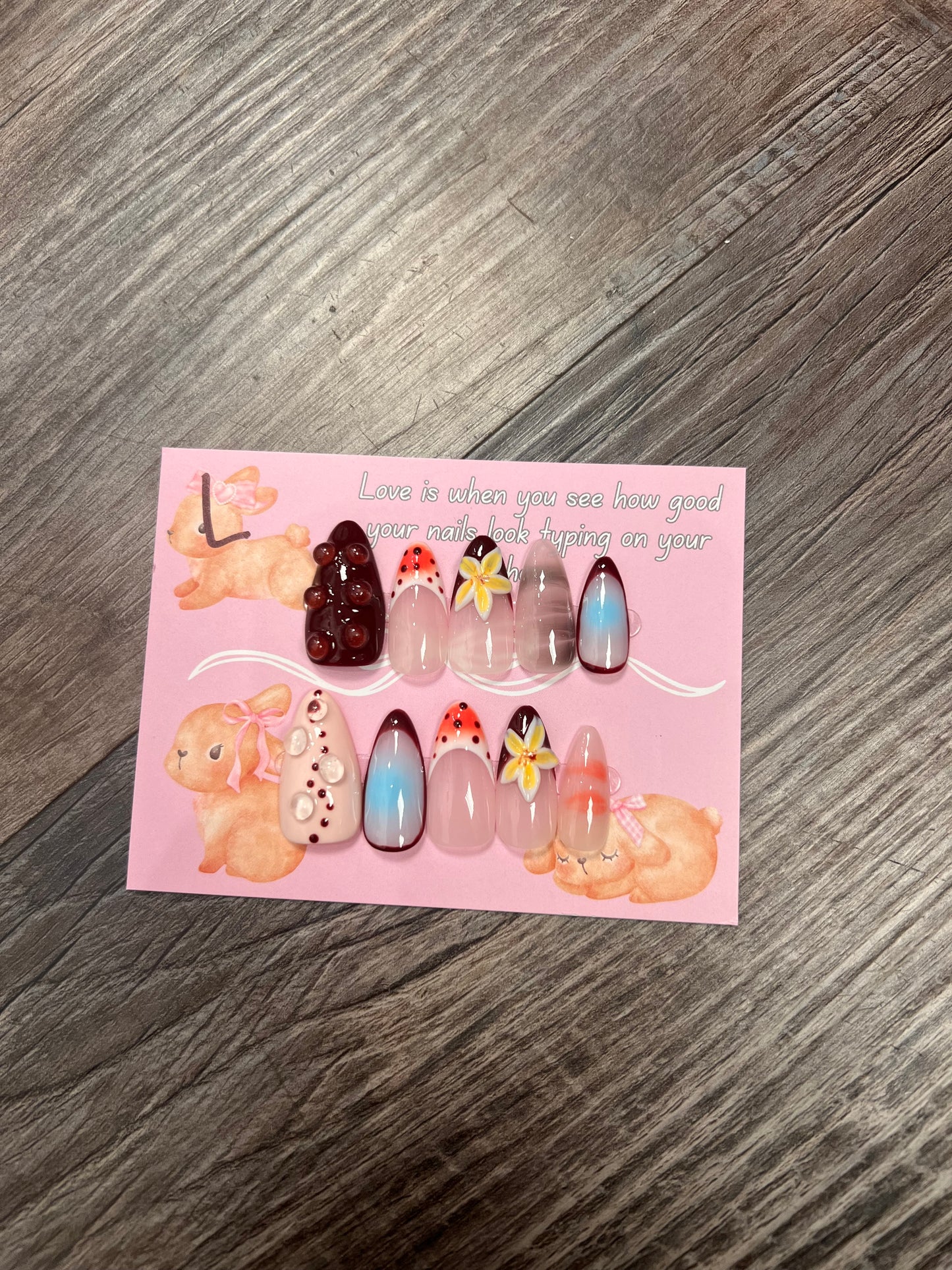 Bubble Beach Nails