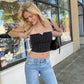 Honey Polka Dot Tube Top