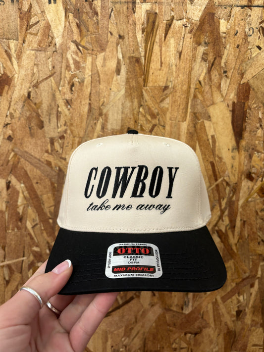 Cowboy Take Me Away- Black on Tan