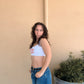 White Scoop Neck Crop Top