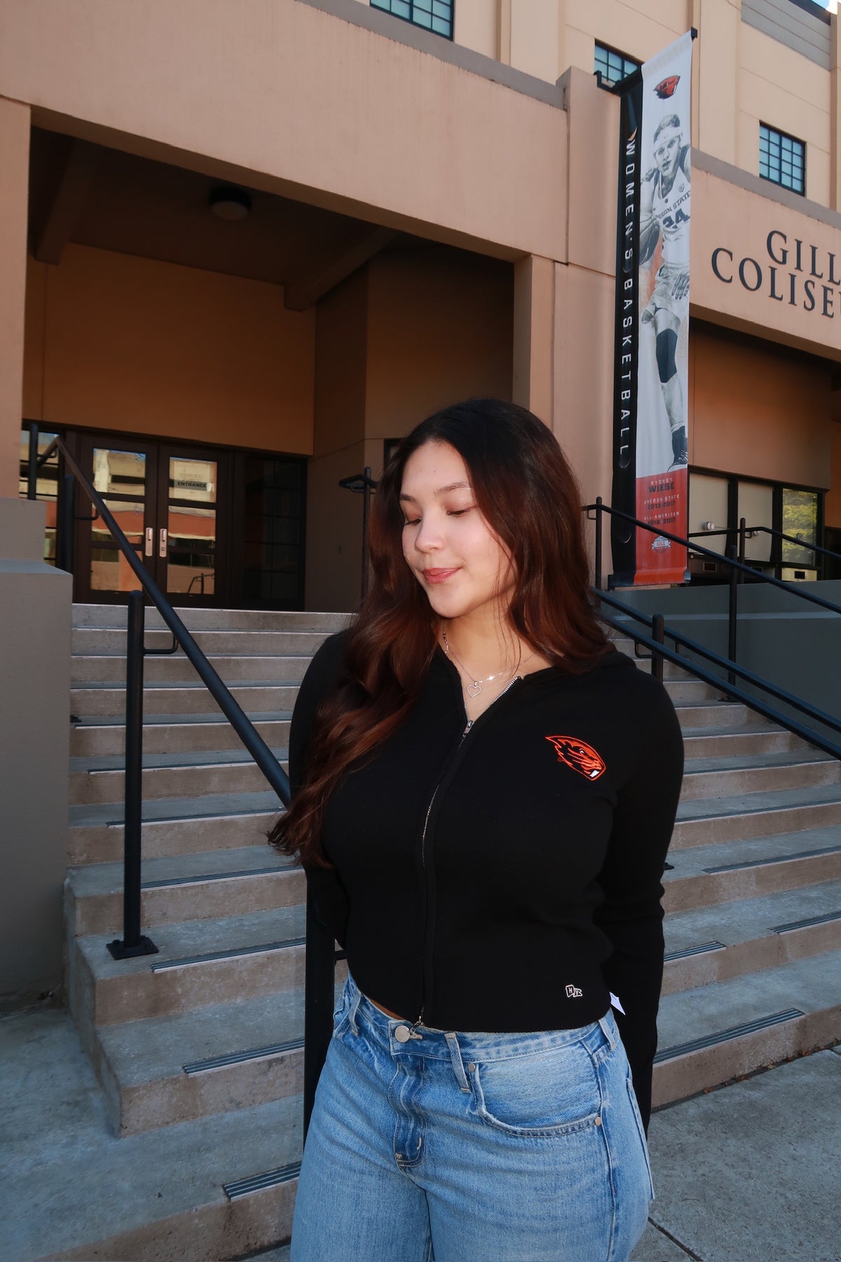 Oregon State Knit Zip Up