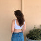 White Scoop Neck Crop Top