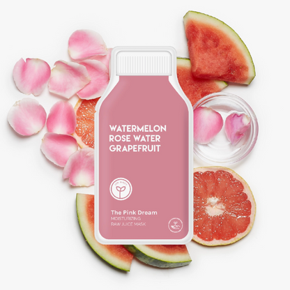 The Pink Dream Raw Juice Sheet Mask Filled PDQ Display
