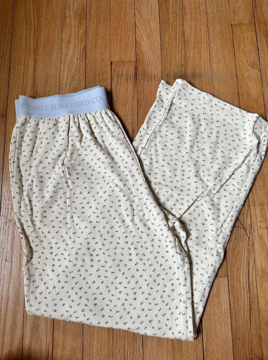 Pale Floral Pajama Pants