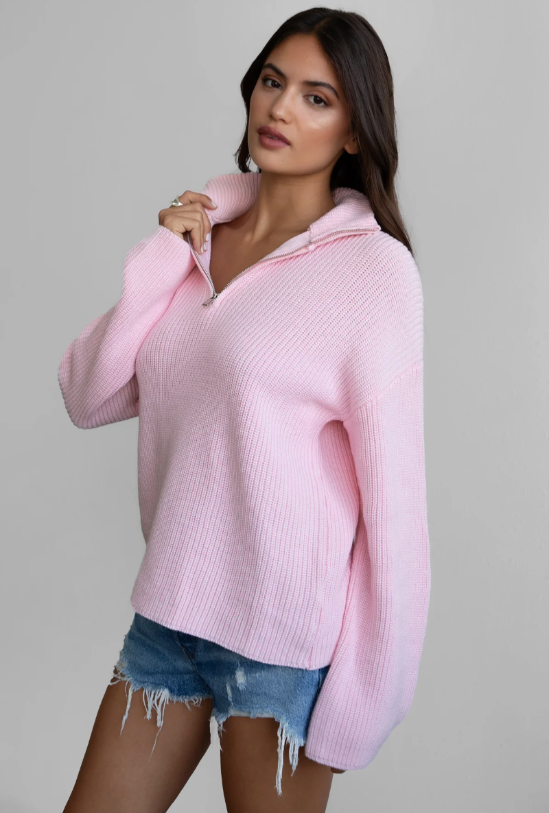 Quarter Zip-Up Sweater