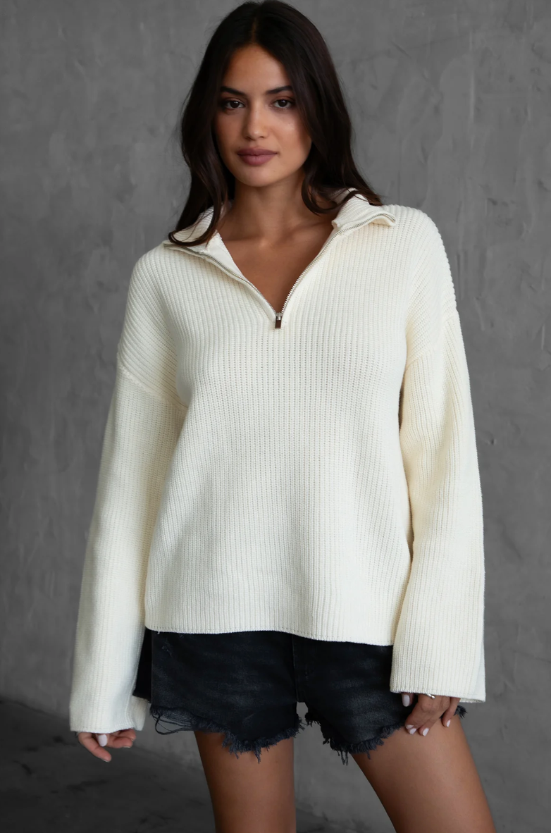 Quarter Zip-Up Sweater