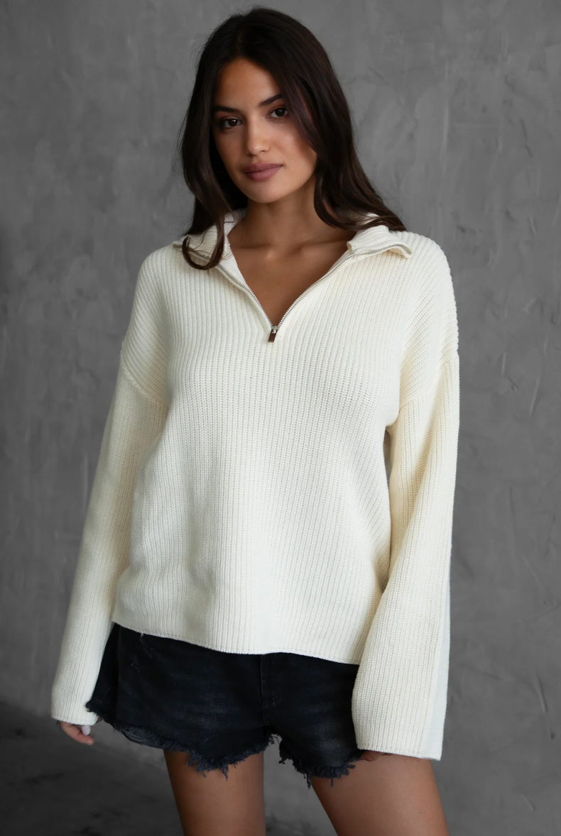 Quarter Zip-Up Sweater