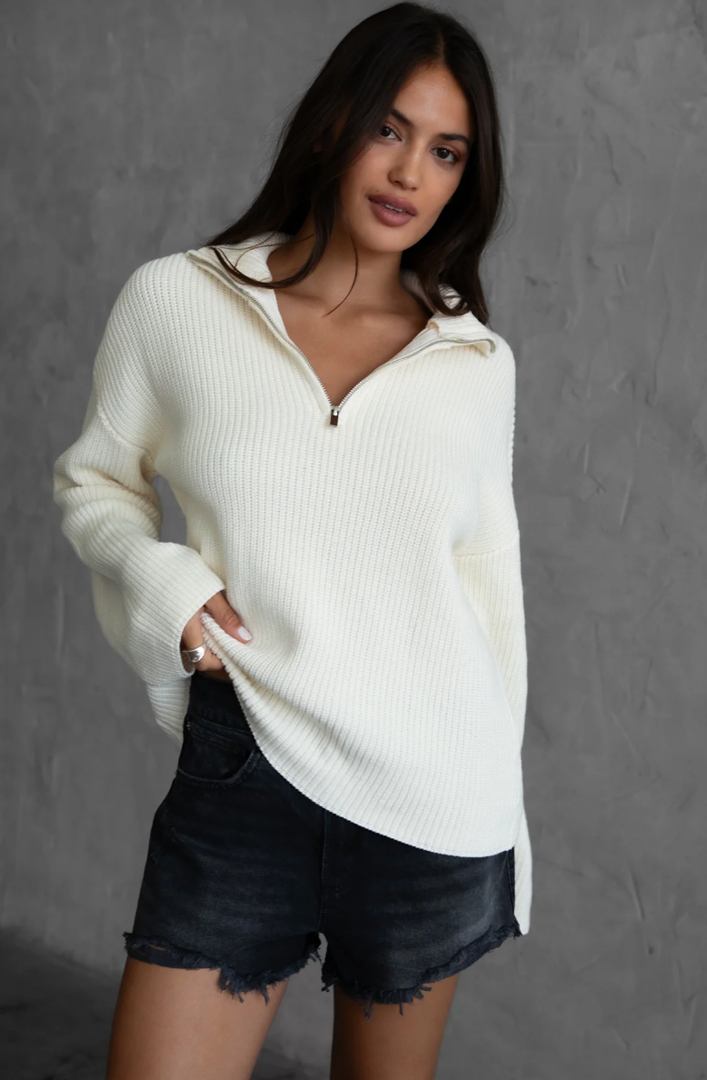 Quarter Zip-Up Sweater