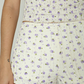 Violet & Cream Floral Mini Short