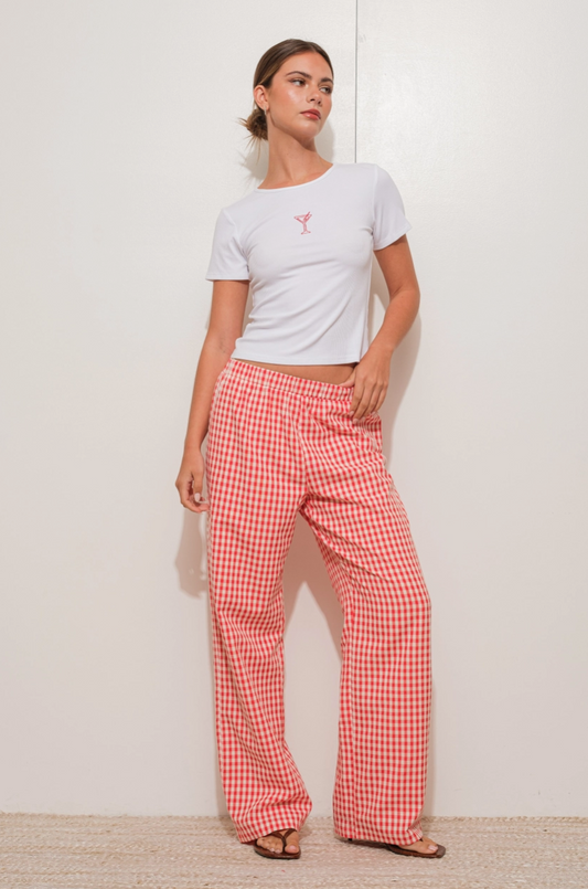 Gingham Relaxed Pants