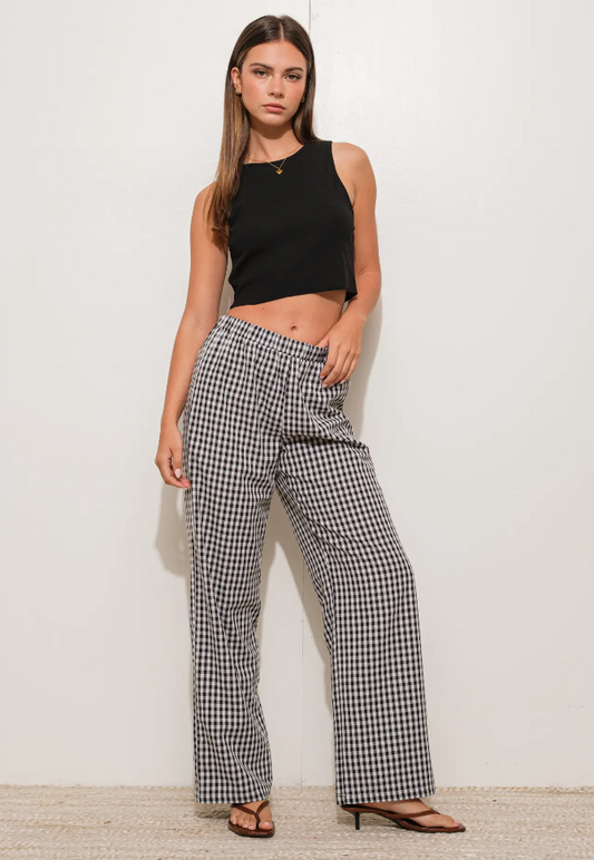 Gingham Relaxed Pants