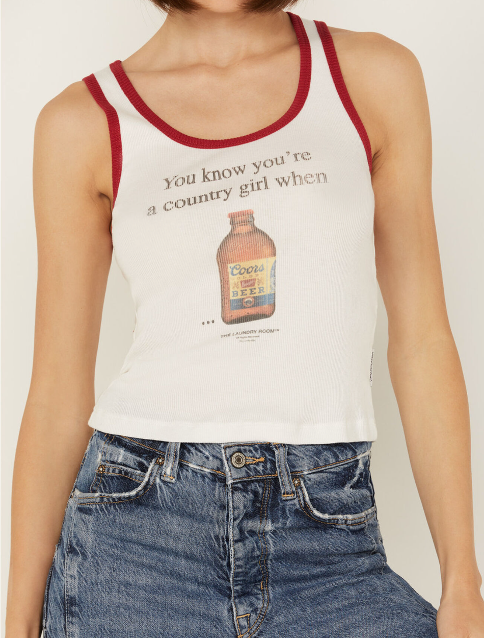 Coors Country Girl Rib Tank