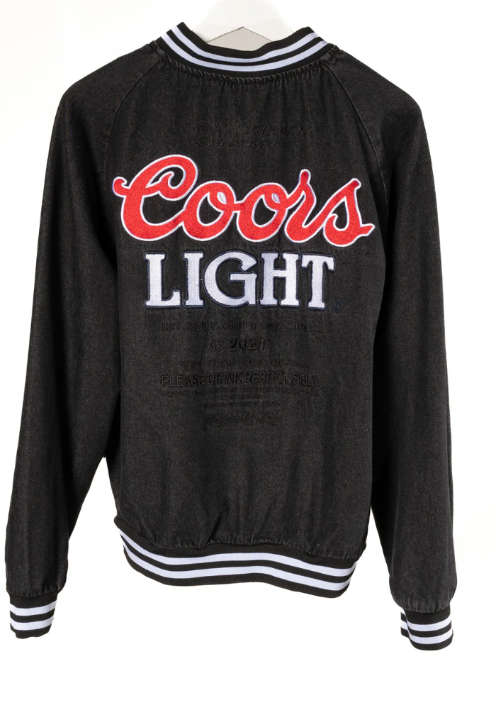 Coors Light Washed Denim Stadium Jacket