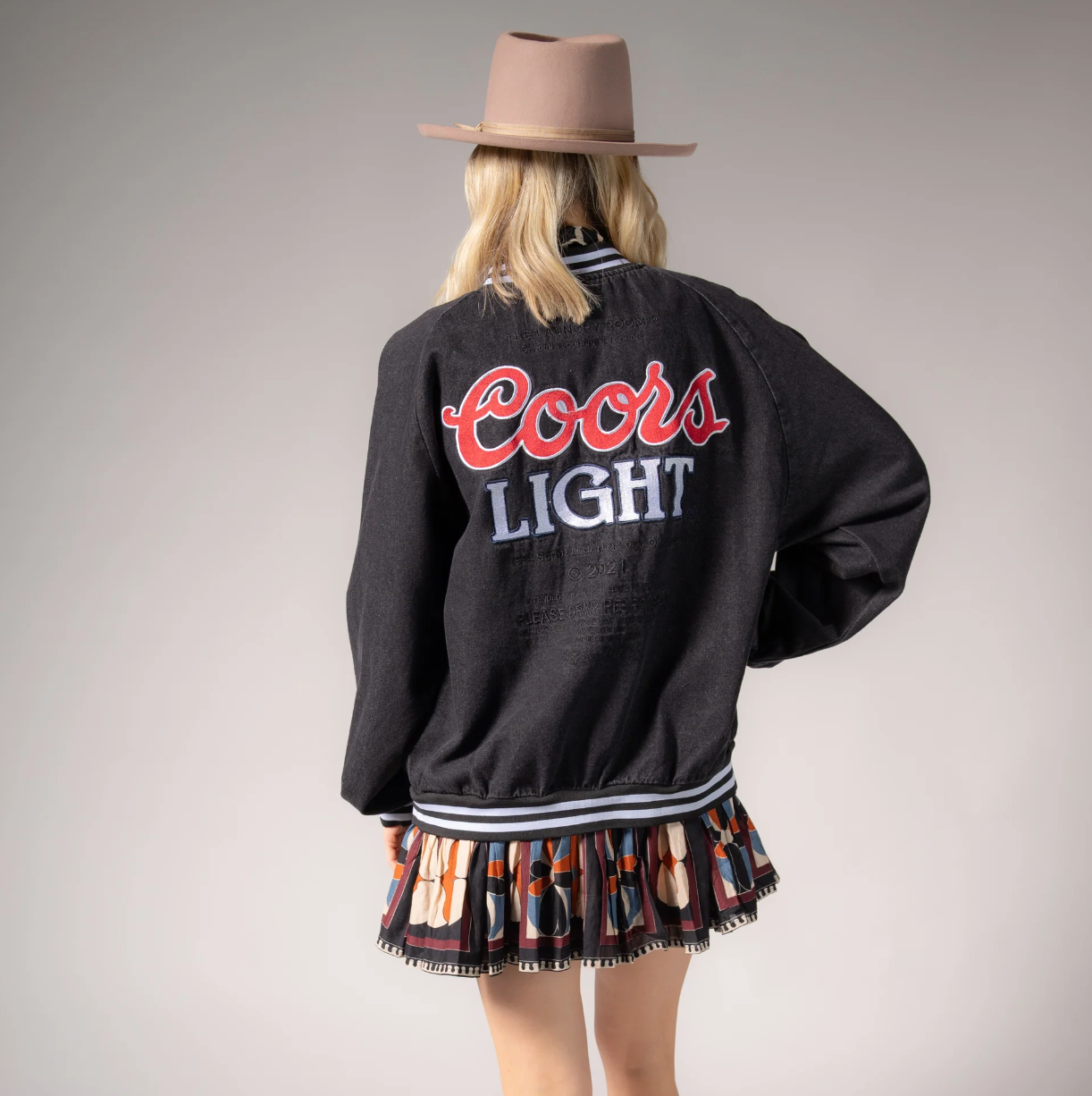 Coors Light Washed Denim Stadium Jacket