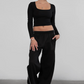 Sporty Straight Leg Sweats