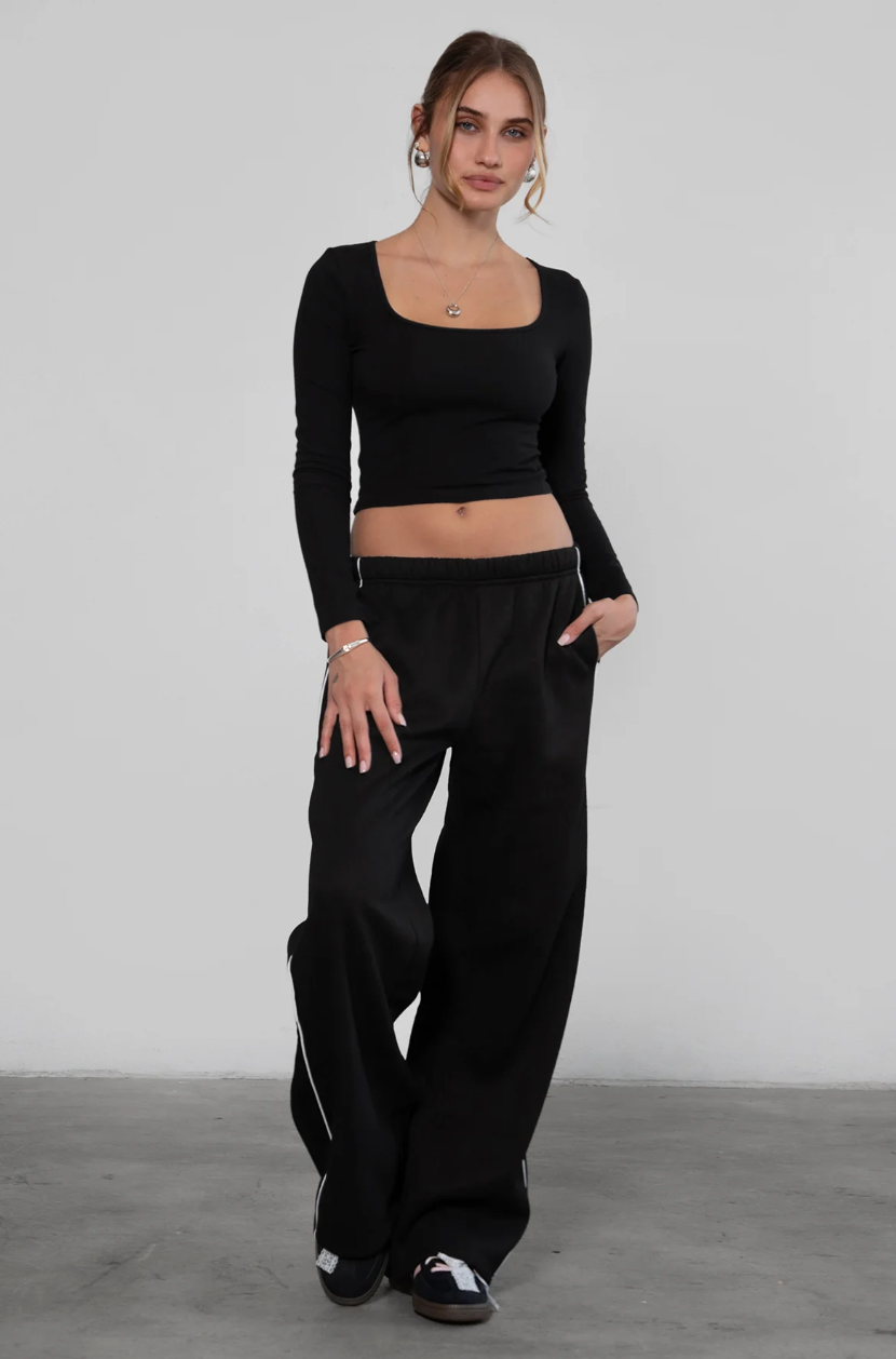 Sporty Straight Leg Sweats