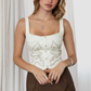Jessie Embroidered Suede Crop Top