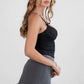 Solid Knit Cropped Cami Top