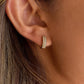Lush 18K Gold Non-Tarnish CZ Pave Huggie Earrings