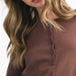 Ribbed Button-Up Knit Cardigan