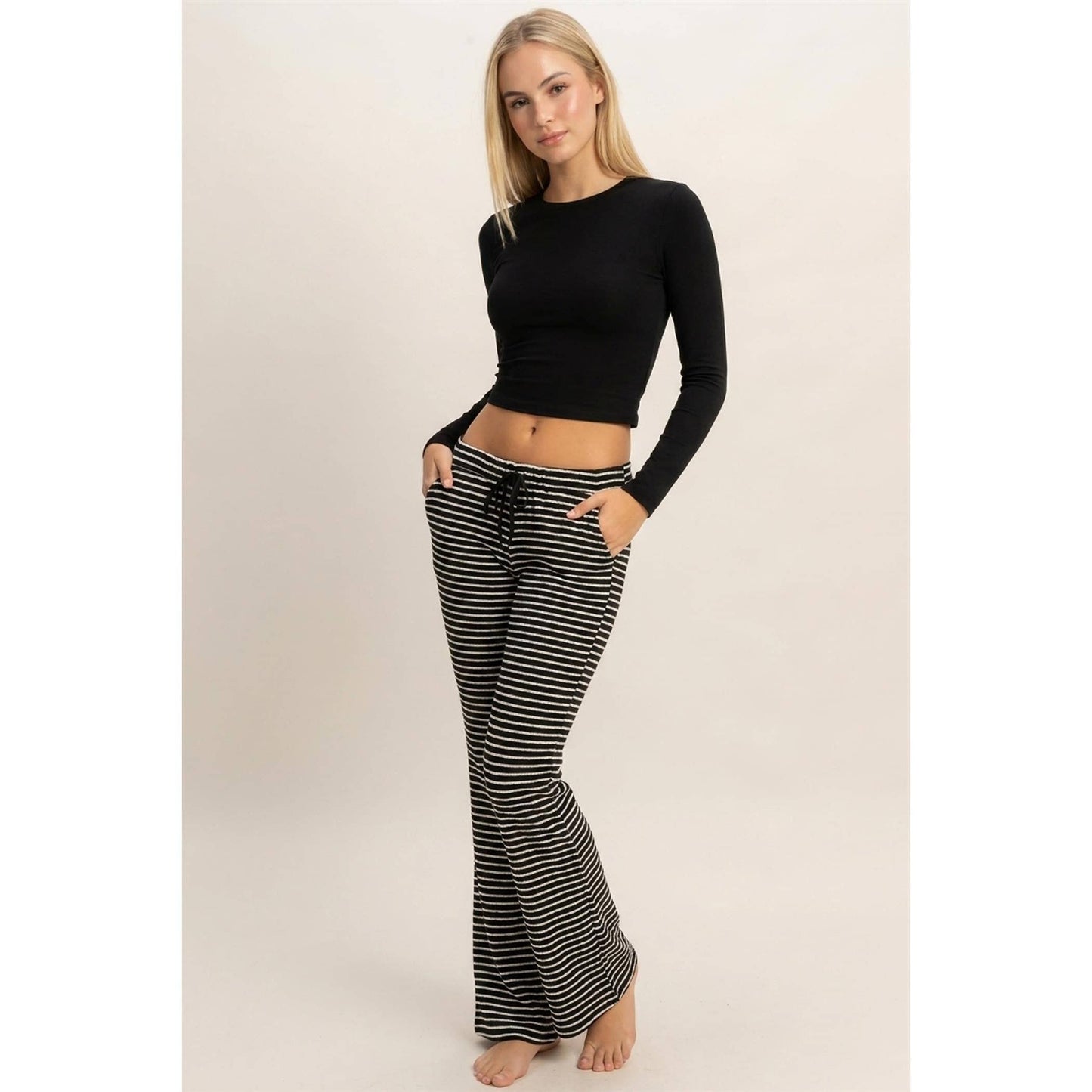 Striped essential pants
