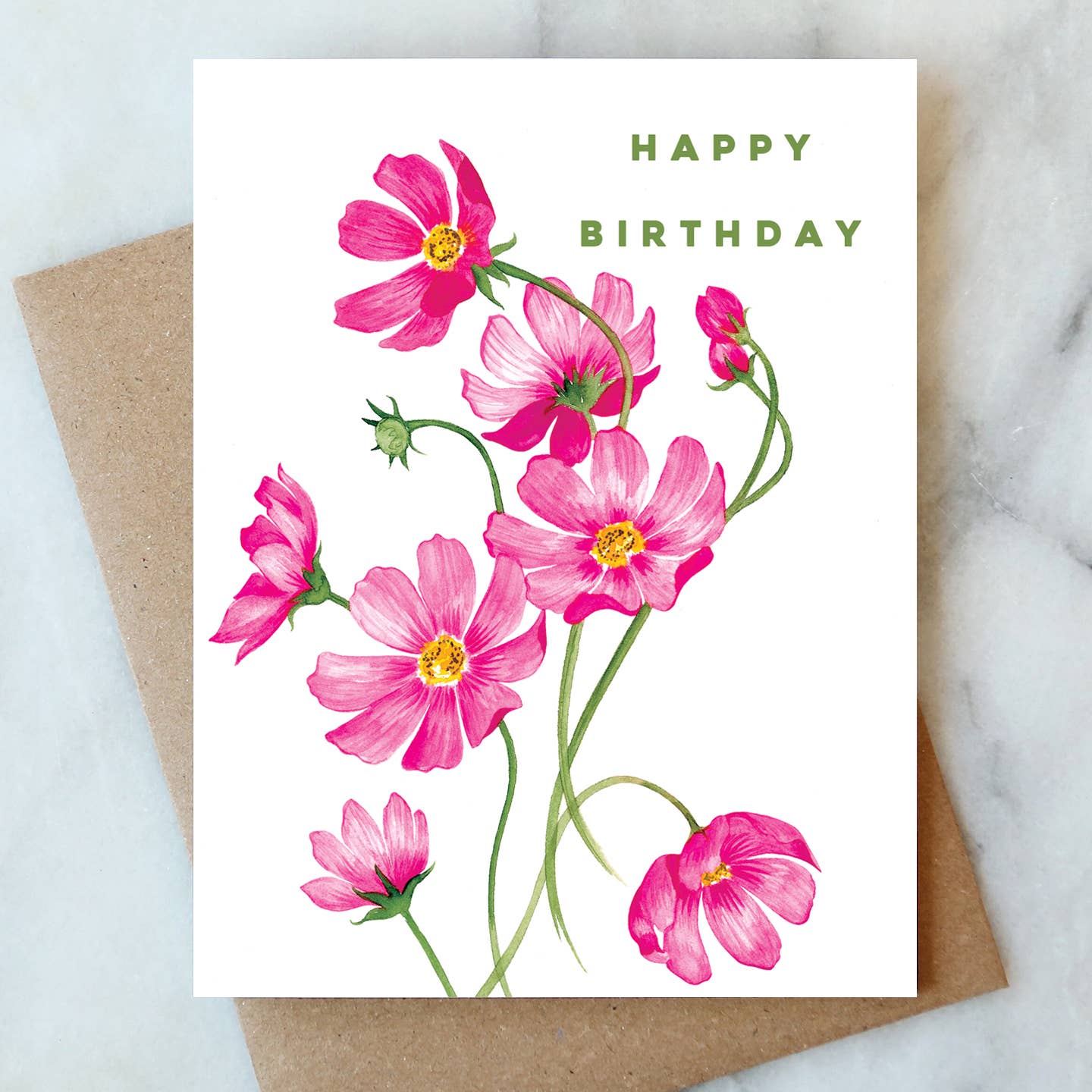 Cosmos Birthday Greeting Card