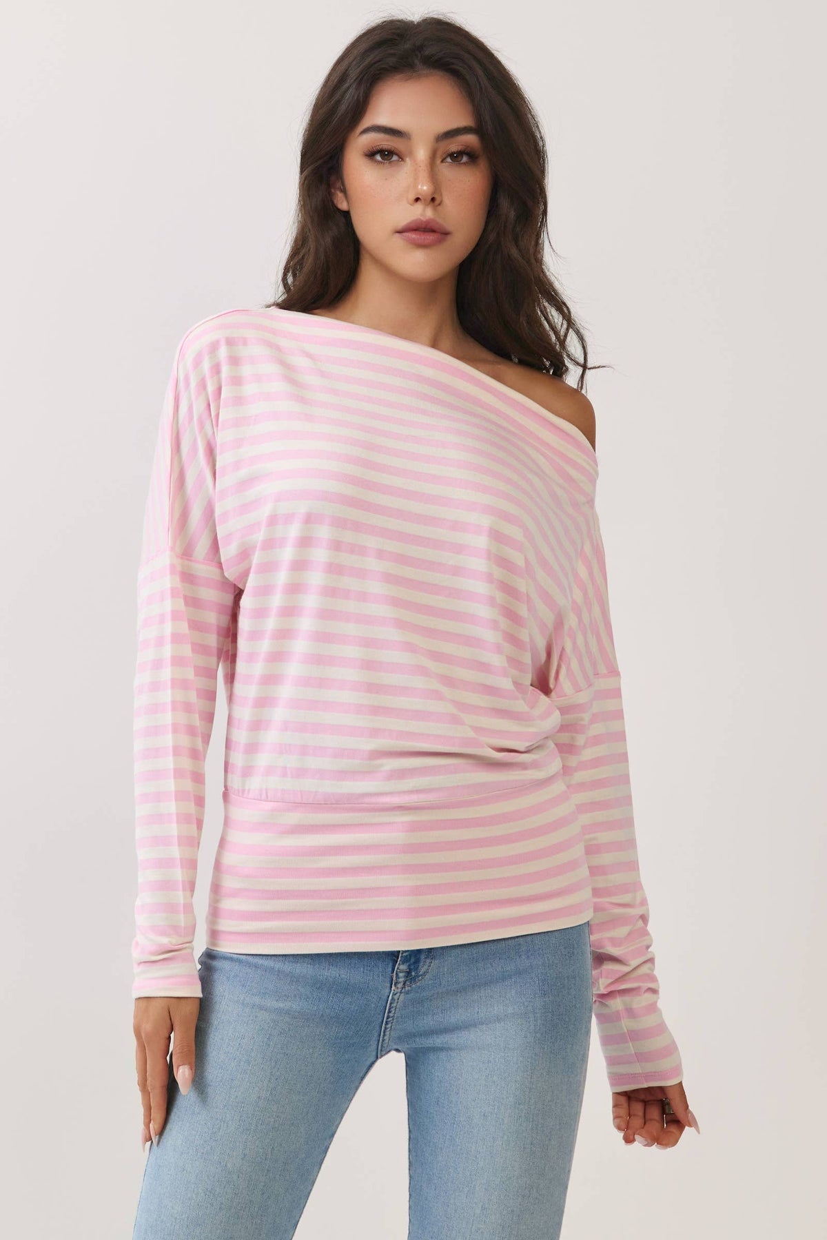 Off The Shoulder Stripe Top