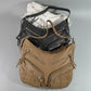 Multi Zipper Pocket Leather Hobo Bag