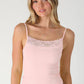 Ribbed Lace Trim Cami