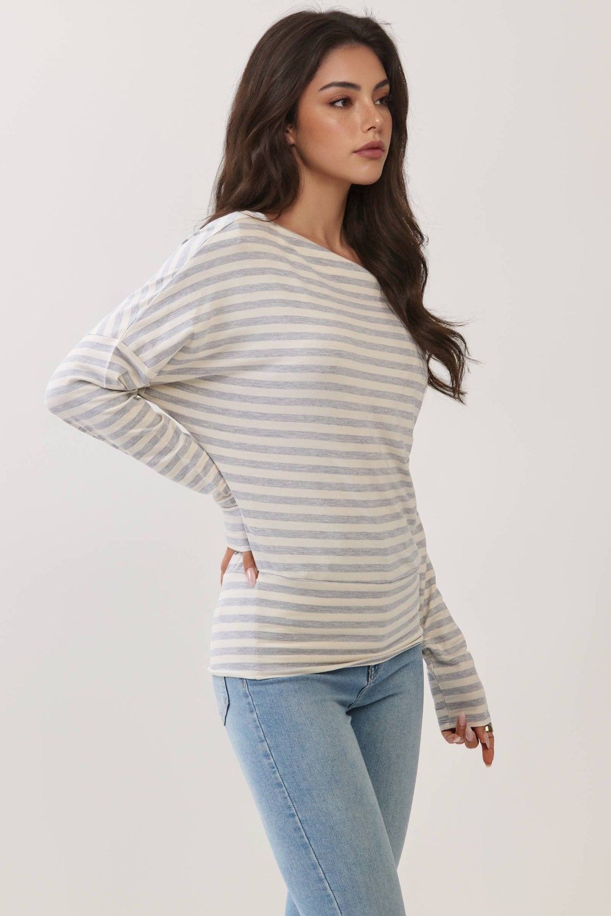 Off The Shoulder Stripe Top