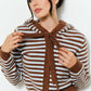 Stripped Hoodie Cardigan