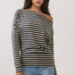 Off The Shoulder Stripe Top