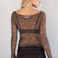 Sheer Lace Long Sleeve Top