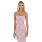 Velvet Floral Cowl Neck Maxi Dress in Lilac