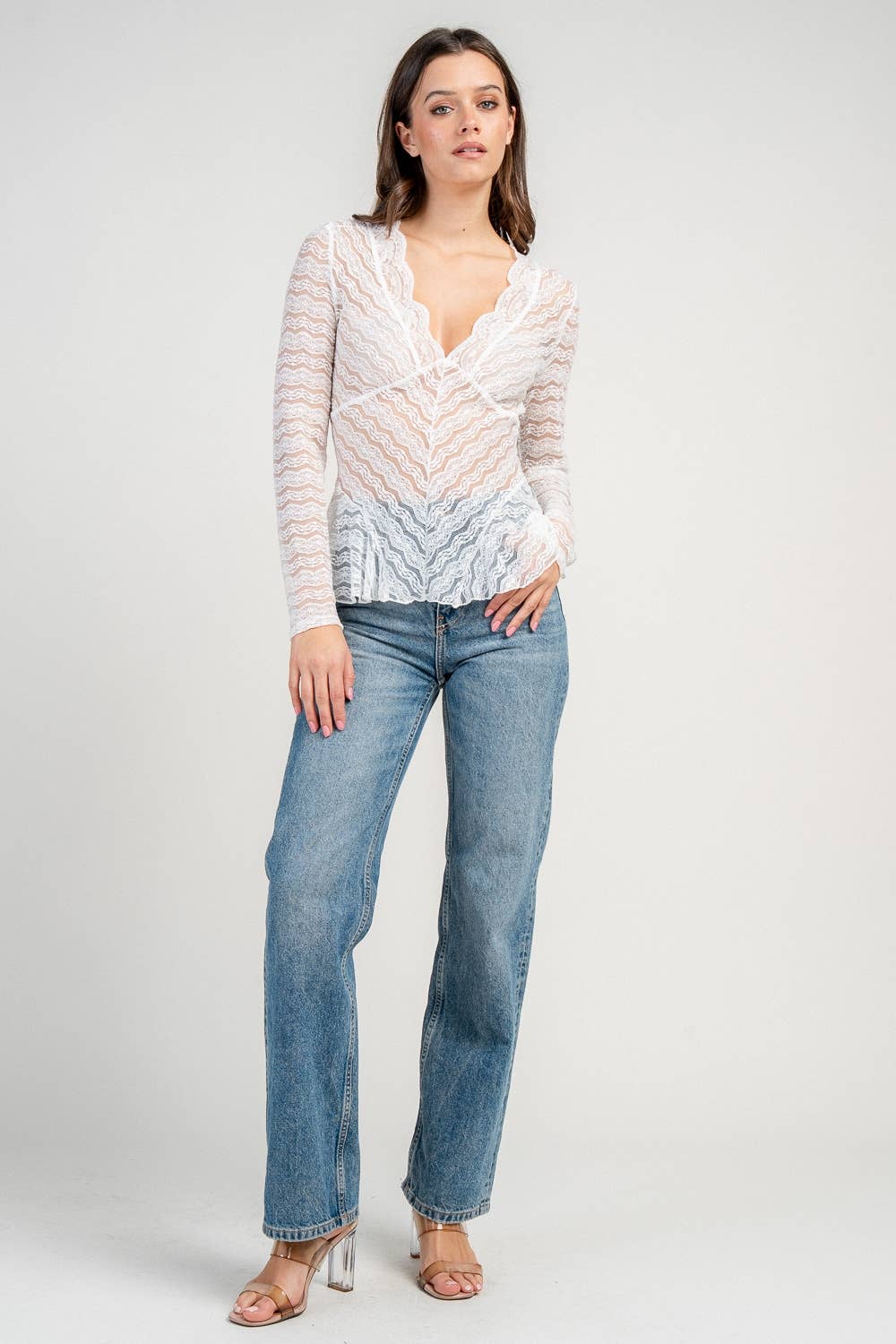 Riley Sheer Lace Top
