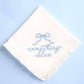 Something Blue Hanky - embroidered handkerchief, Bride Wedding Gift