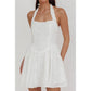 HALTER EMBELLISHED MINI DRESS