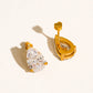 Avenn 18K Gold Non-Tarnish Round CZ Flat Back Earrings