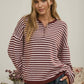 Henley Striped Sweater