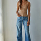 Knit Seamless Ribbed Tank Top with Lace Trim